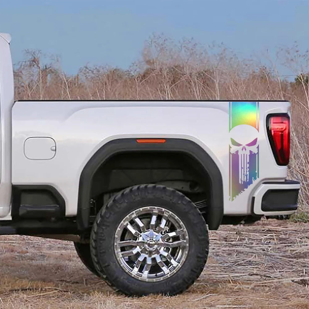 Ghost Pattern Stickers Universal Car Tail Decoration Decals Compatible with RAM GMC F-150 Hilux Frontier Isuzu Pickup trucks