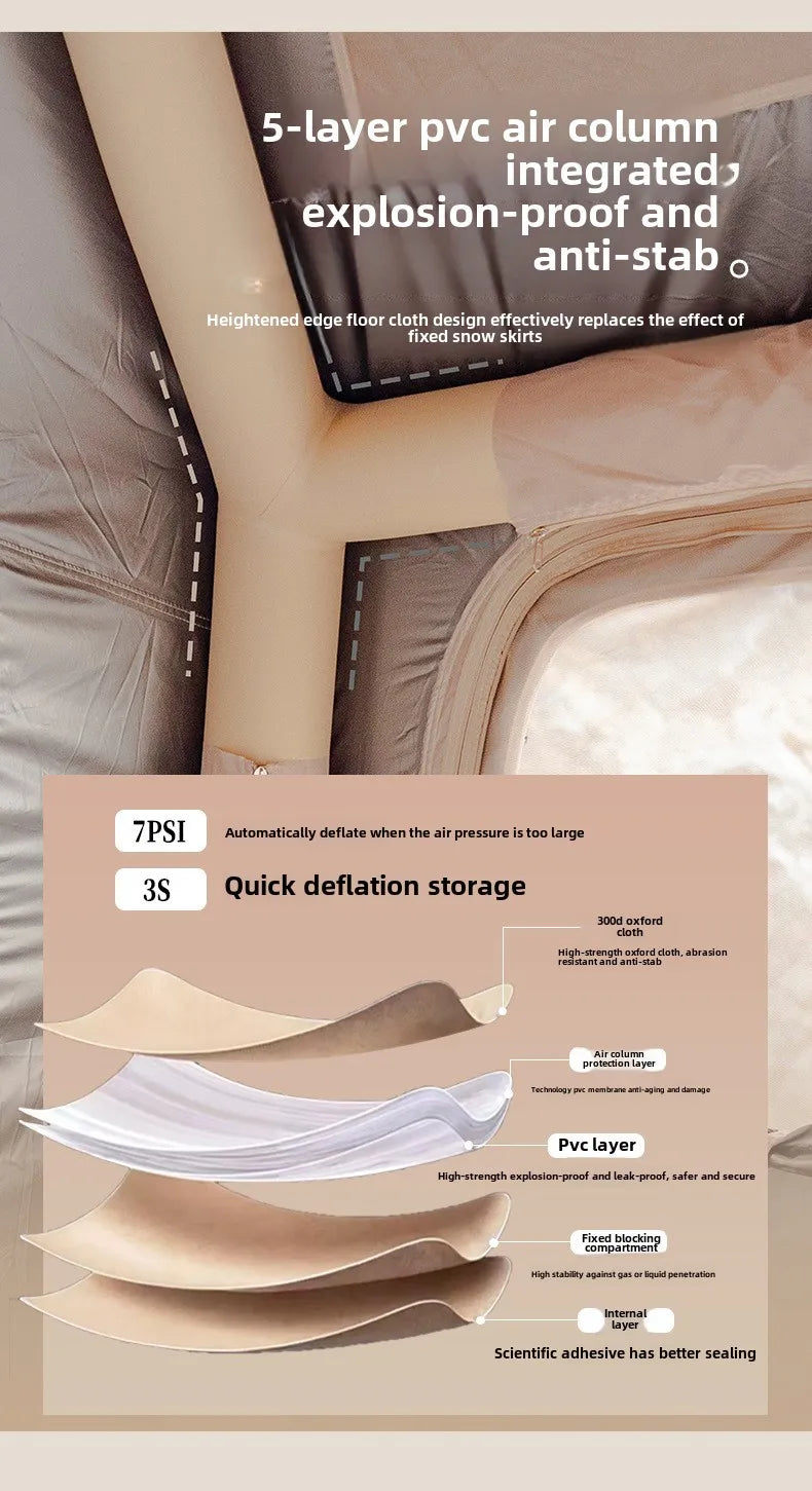 MOUNTAINHIKER Outdoor Camping Tent – Manual Inflation