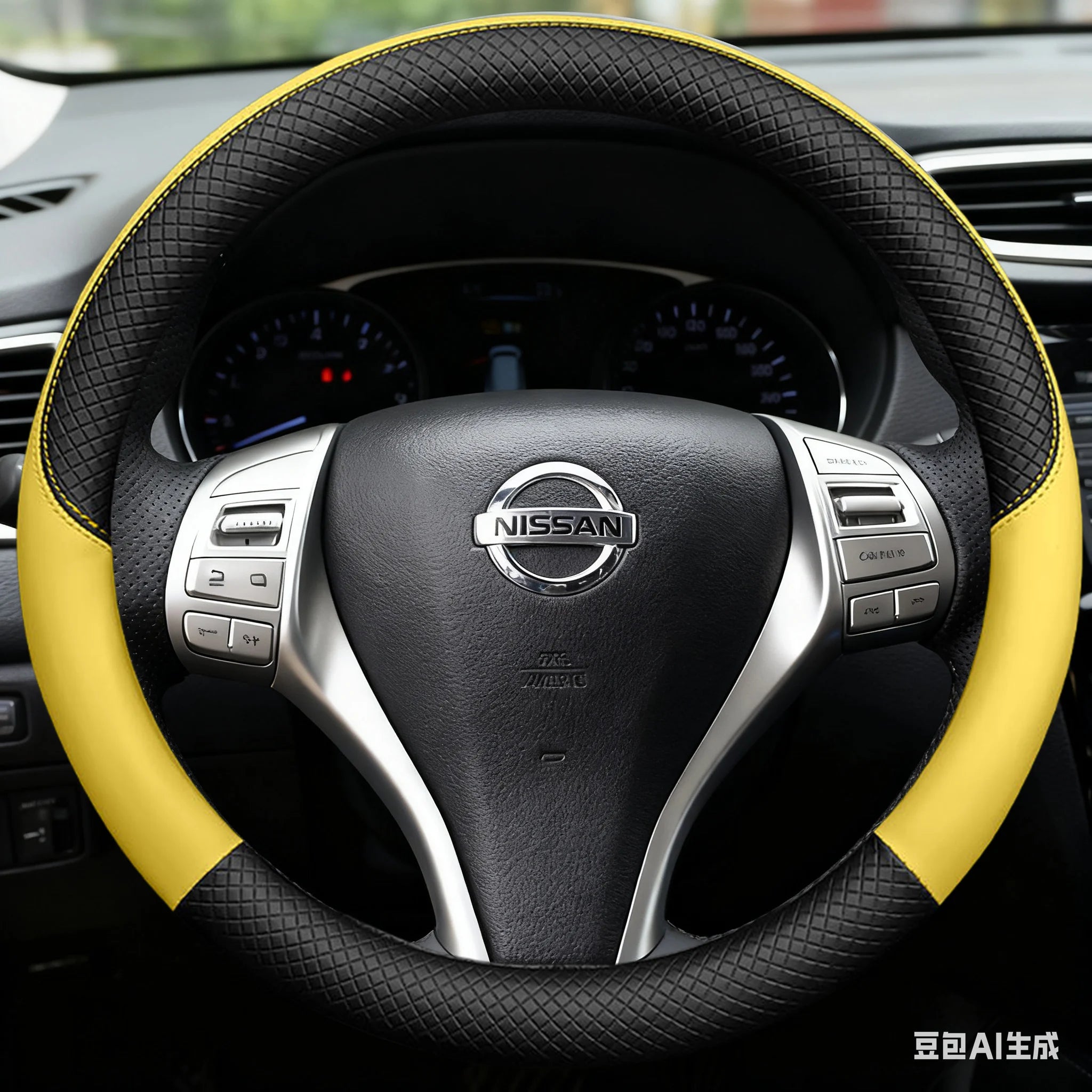 Car Steering Wheel Cover Artificial Leather For Nissan
