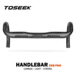 TOSEEK Full Carbon Fiber Road Bike Handlebar – Matte Black (380–440mm)