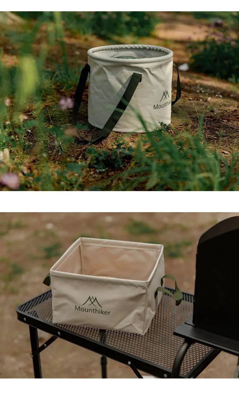 MOUNTAINHIKER Outdoor Foldable 10L Round Bucket Storage Bag