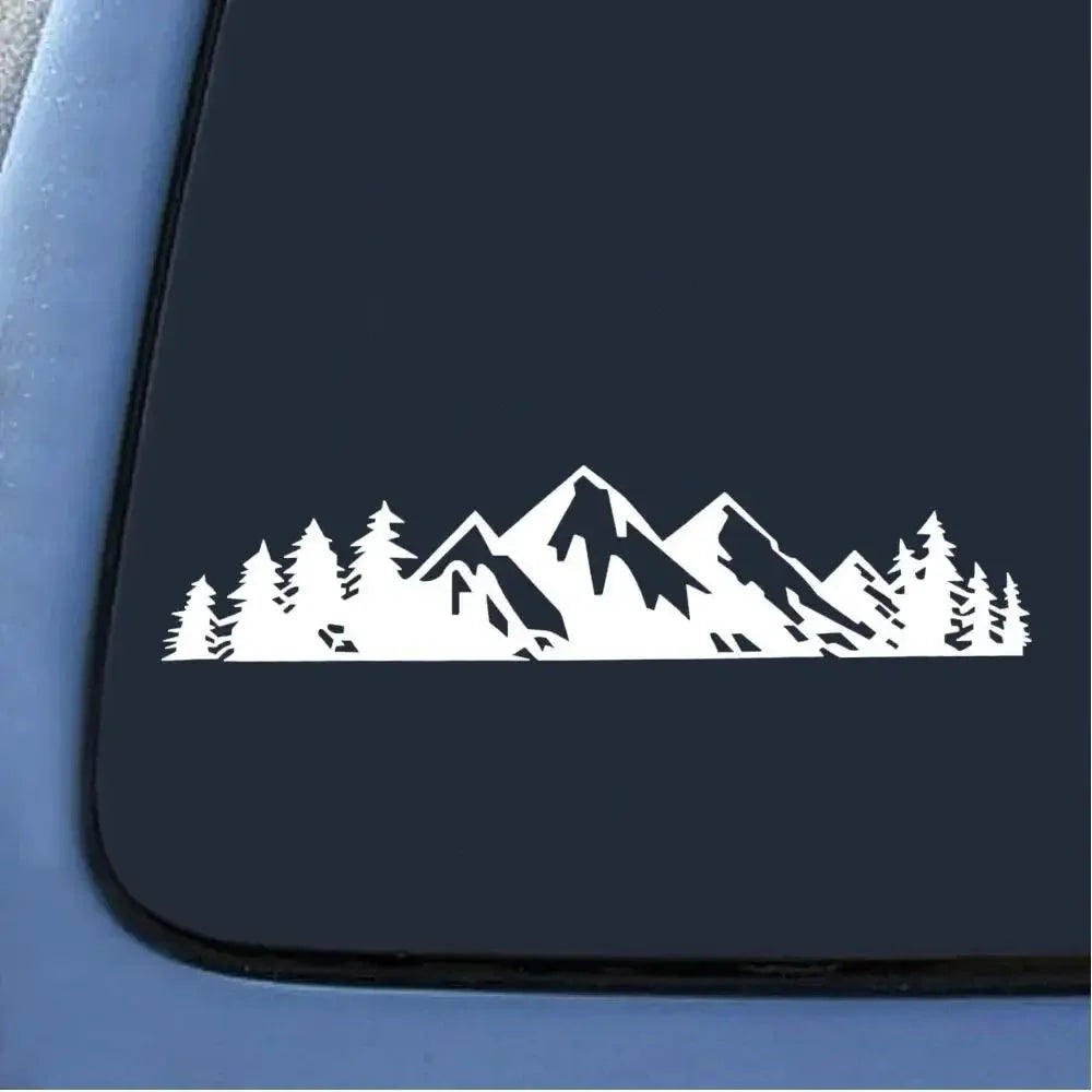 1PC Forest Snow Mountain Appearance Car Stickers