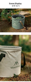 MOUNTAINHIKER Outdoor Foldable 10L Round Bucket Storage Bag