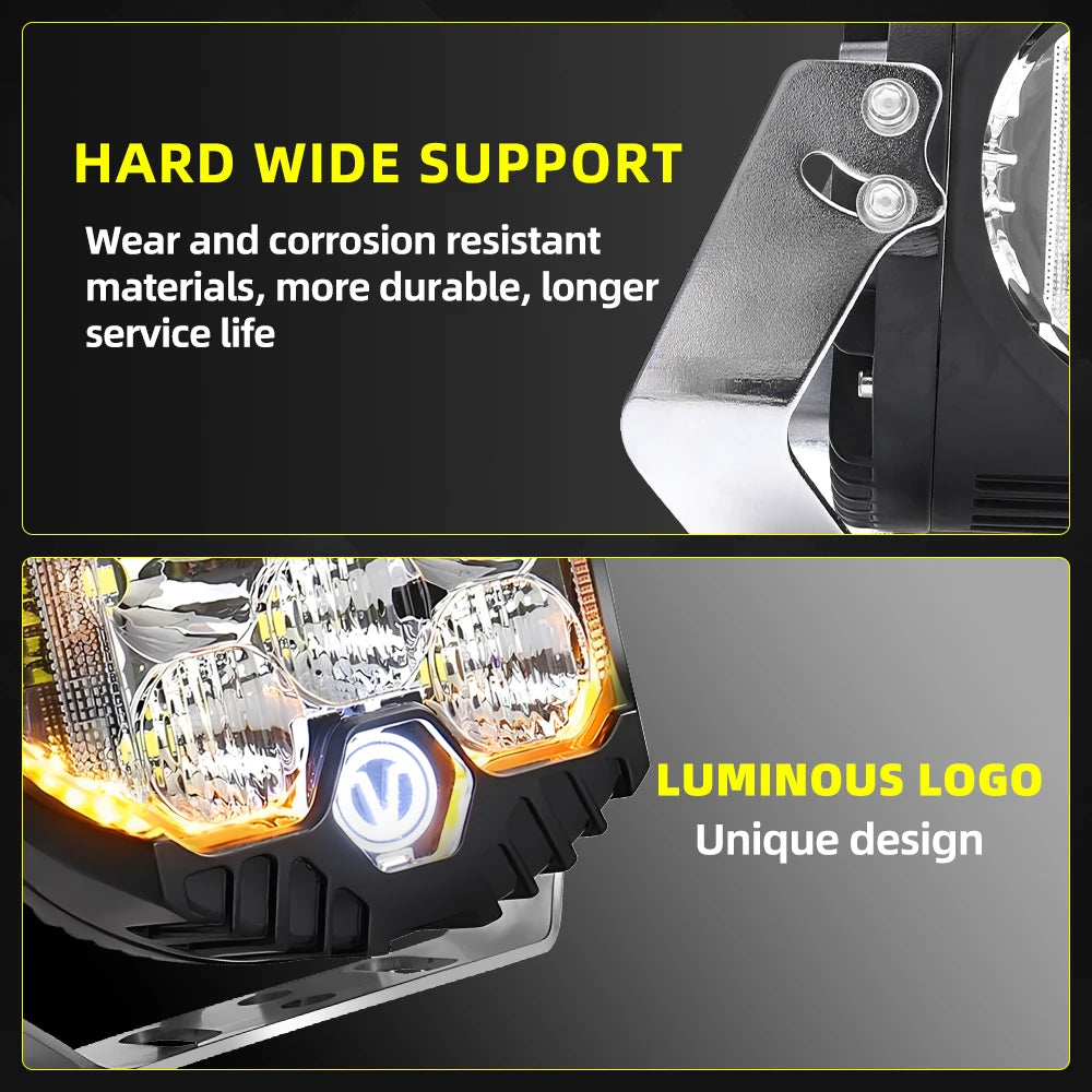 HL Side Shooter 5inch LED 6500K  4x4 Truck Fog Light 12V 24V