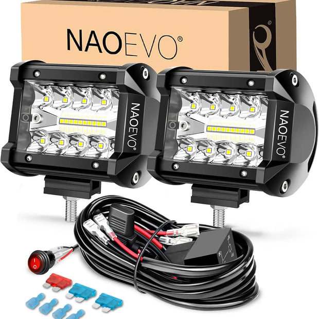NAOEVO 4 Inch 2Pcs LED Pod Lights