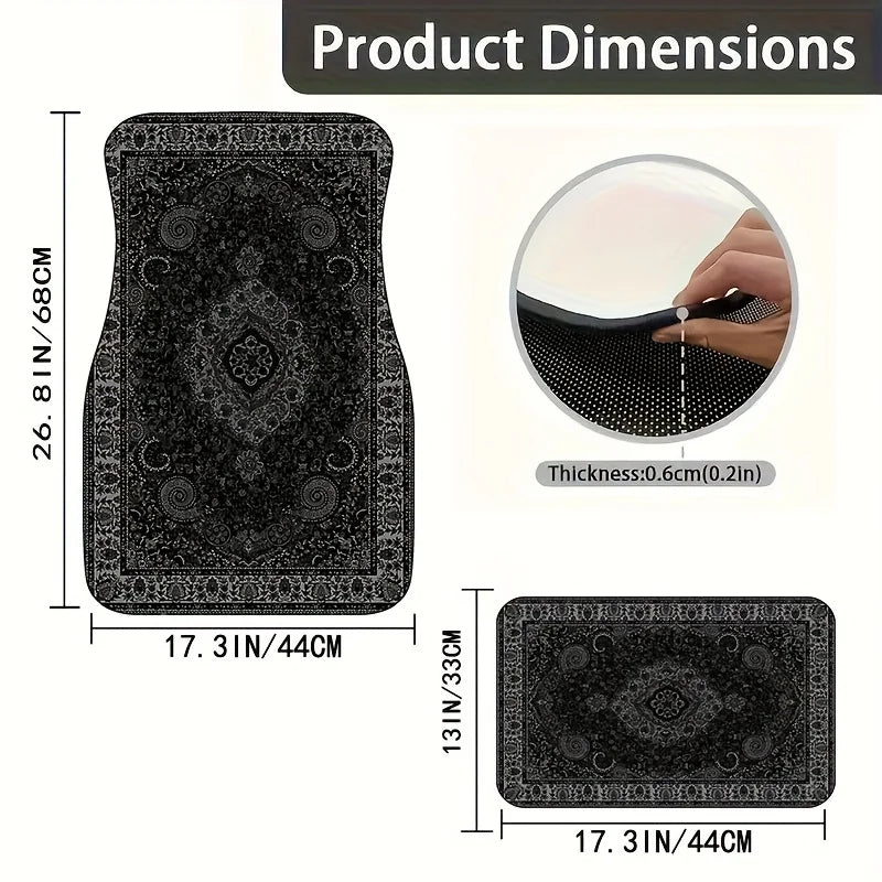 Car Floor Mats Rectangular Bandana Print