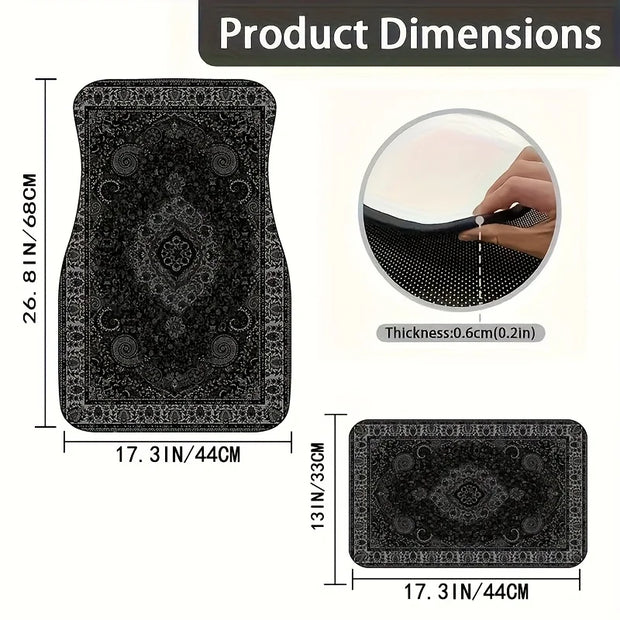 Car Floor Mats Rectangular Bandana Print