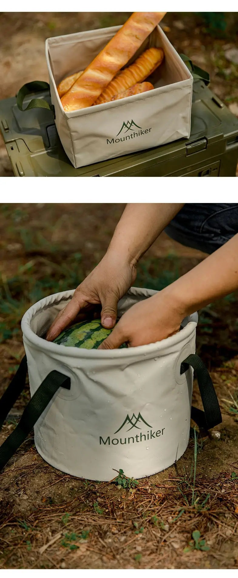 MOUNTAINHIKER Outdoor Foldable 10L Round Bucket Storage Bag