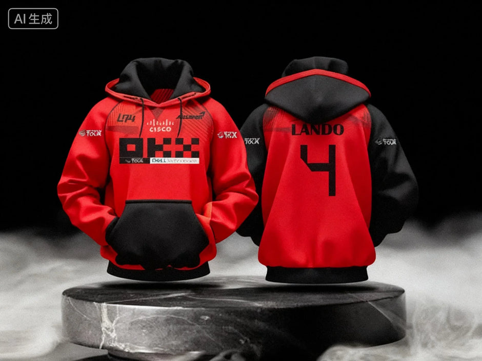 Lando Norris NO.4 2025 new racing style long sleeved hooded sweatshirt