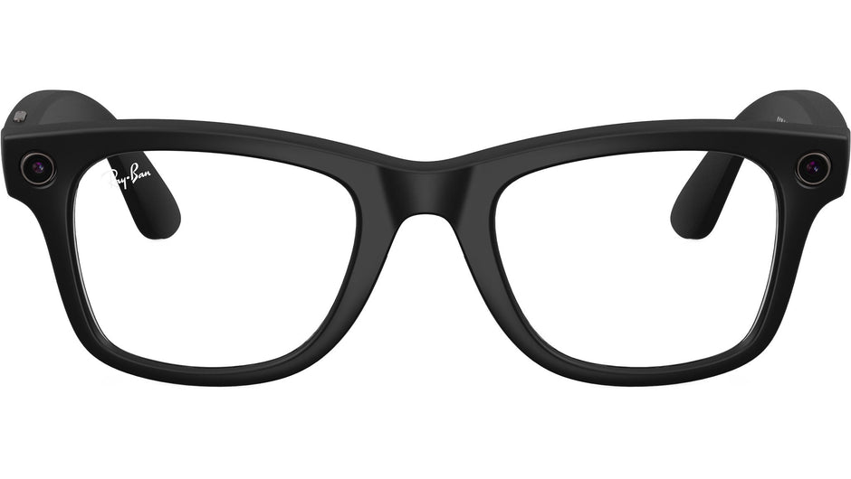 RAYBAN META 601SSB  -  MATTE BLACK / CLEAR 54