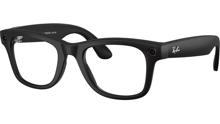RAYBAN META 601SSB  -  MATTE BLACK / CLEAR 54