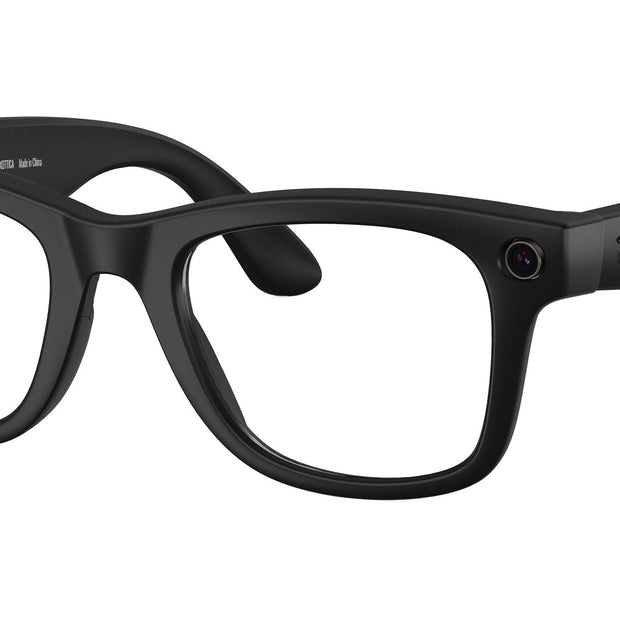 RAYBAN META 601SSB  -  MATTE BLACK / CLEAR 54