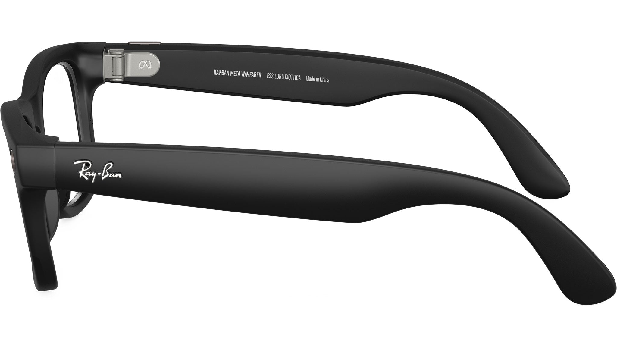 RAYBAN META 601SSB  -  MATTE BLACK / CLEAR 54
