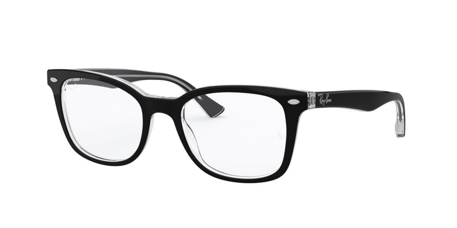 RAYBAN 0RX5285 BLACK ON TRANSPARENT 2034 53