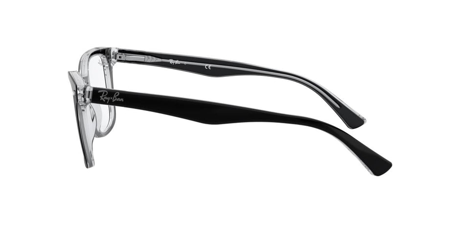 RAYBAN 0RX5285 BLACK ON TRANSPARENT 2034 53